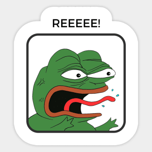 Reeeee! - Pepe Angry Sticker